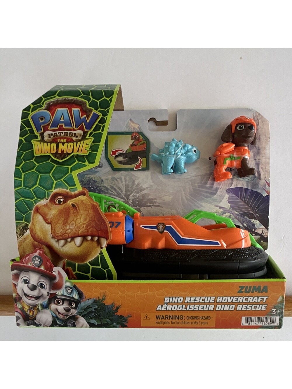 Spin Master PAW Patrol The Dino Movie Zuma Dino Rescue Hovercraft, Ages 3+